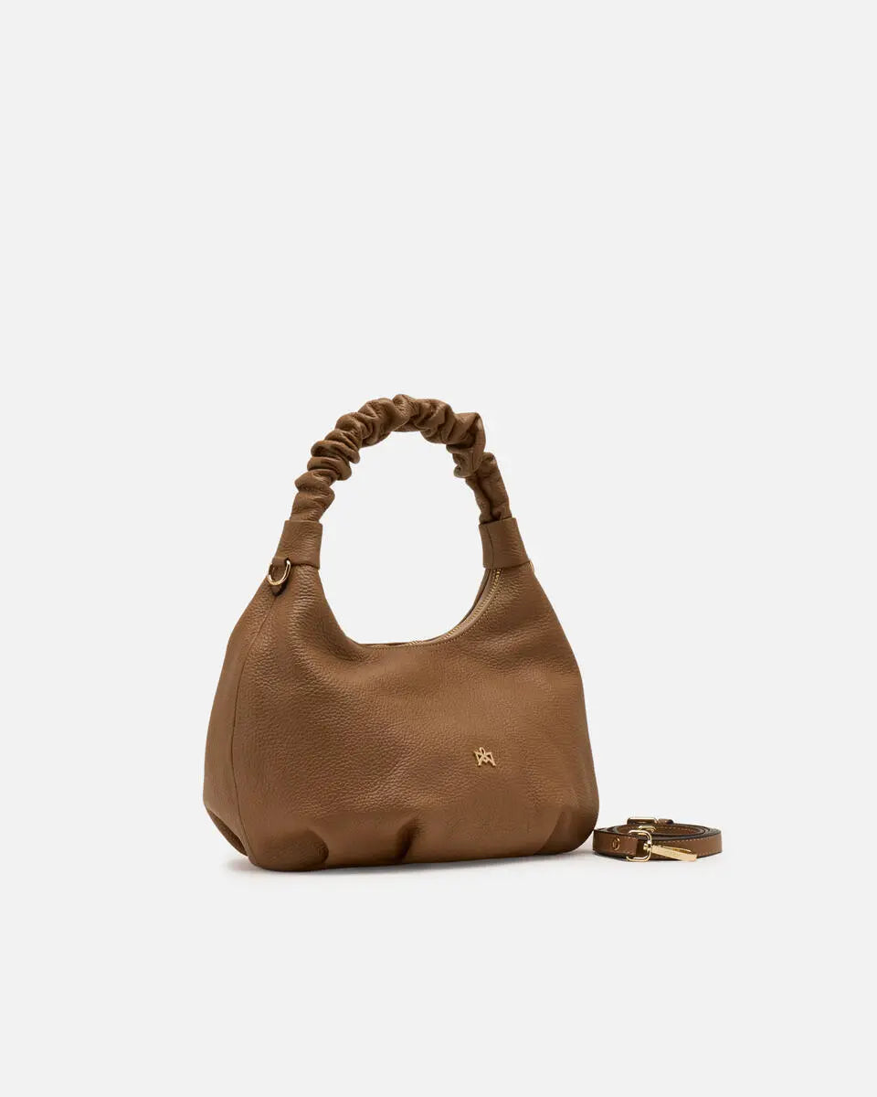 Cuoieria Fiorentina Italian Leather Chop Medium Hobo in Desert (B000006099230-DES)