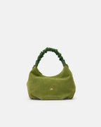 Description
The medium Chop hobo is designed for those who appreciate everyday elegance made of softness and refined details. The ruched shoulder strap and enveloping silhouette gracefully interpret the boho spirit of the season, while the high-quality materials give it an authentic and accessible charm. A perfect style companion for any moment.

Composition
This soft full-grain calfskin, is worked to obtain an uniform grain, called tumbled leather. The remarkable fullness and roundness of the hand make it 