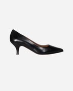 ladies Italian made genuine calf leather elegant court high heels in nero made in Italy by Aliverti 