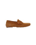 Men's Italian genuine calf leather suede driver shoe in couro made in Italy by Aliverti