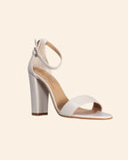 Ladies Italian Genuine Leather Platform Heel in White by Aliverti