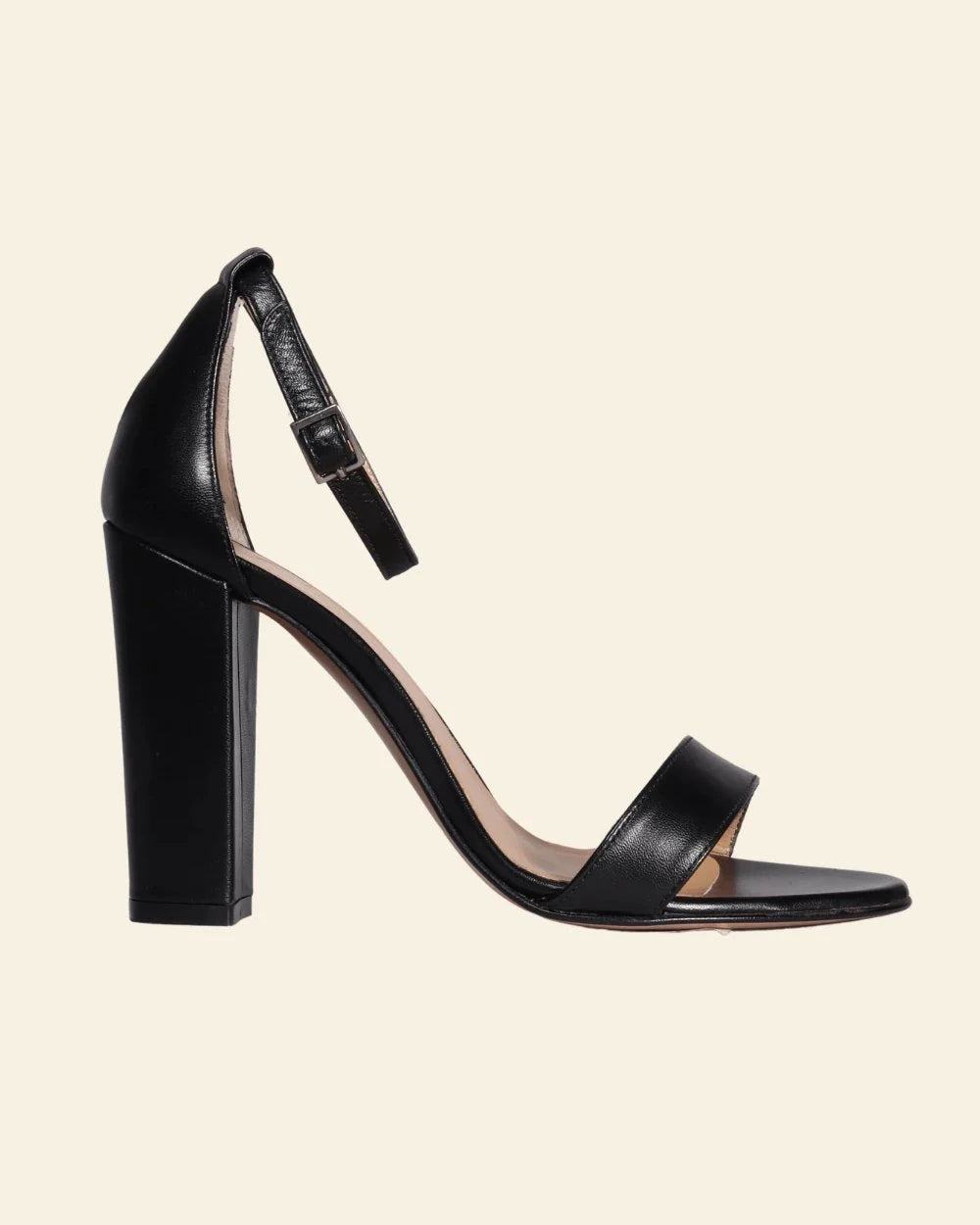 Ladies Italian Genuine Leather Platform Heel in Nero by Aliverti