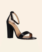 Ladies Italian Genuine Leather Platform Heel in Nero by Aliverti