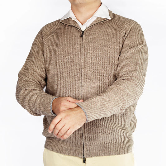 Shop Fusaro Antonio zip up wool jersey in beige MA23024) or browse our range of men's Italian clothing and shoes in leather in-store at Aliverti Cape Town, or shop online. We deliver in South Africa & offer multiple payment plans as well as accept multiple safe & secure payment methods.