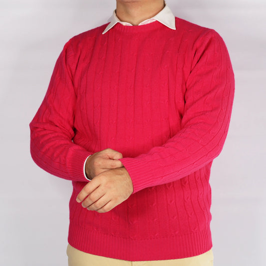Shop Fusaro Antonio cable knit wool cashmere crewneck in corallo (MA25006-017-05) or browse our range of men's Italian clothing and shoes in leather in-store at Aliverti Cape Town, or shop online. We deliver in South Africa & offer multiple payment plans as well as accept multiple safe & secure payment methods.