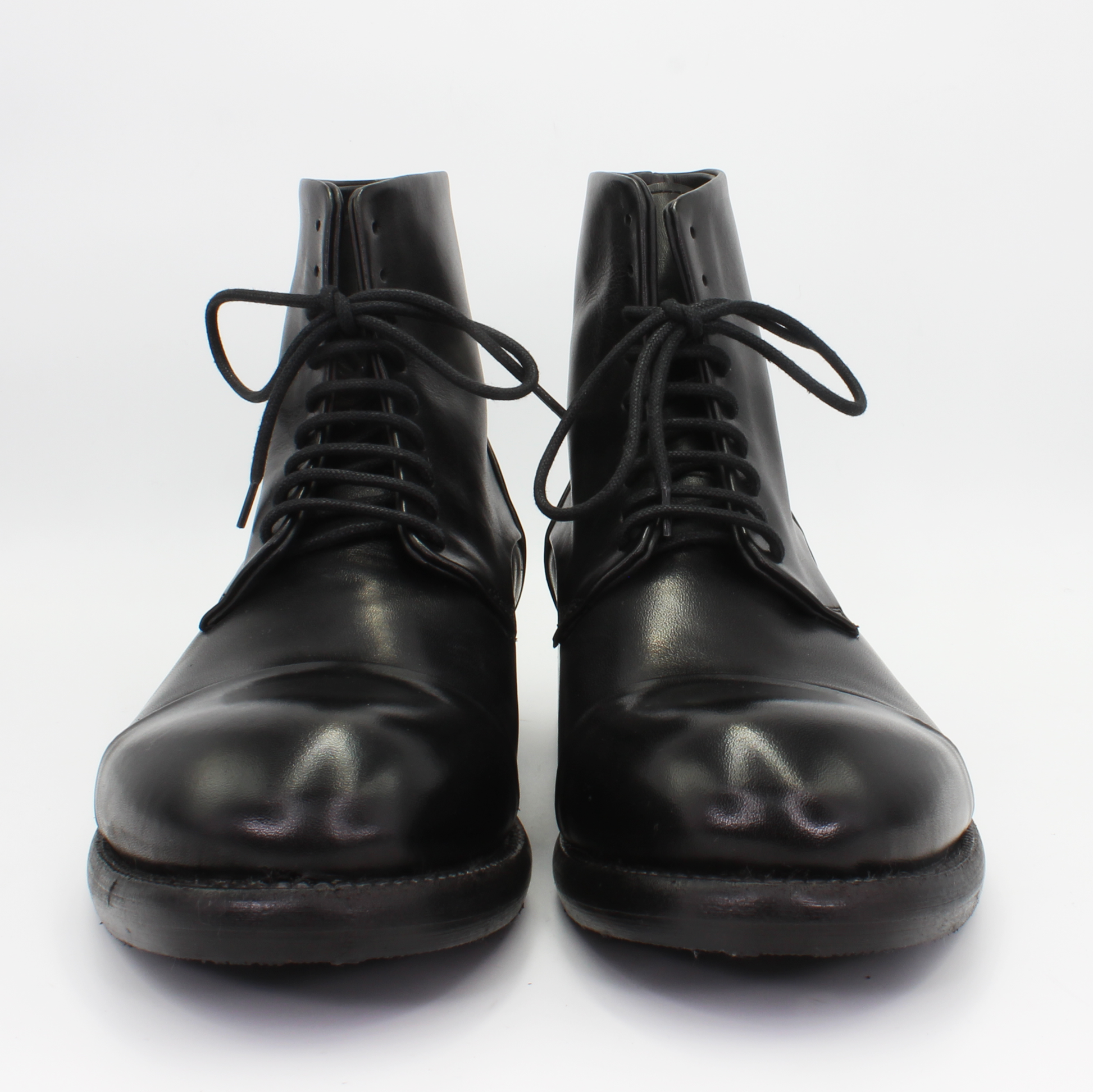 Italian black sales leather boots