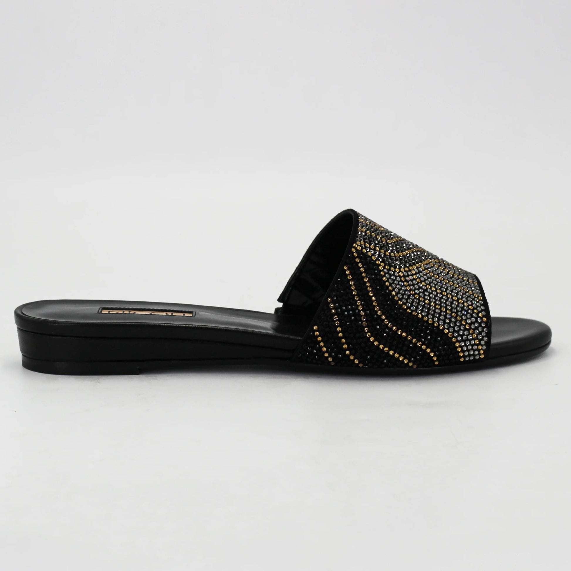 Shop Handmade Italian Leather Women's bedazzled sandal in calf leather nero (ELMARGOT) or browse our range of hand-made Italian shoes in leather or suede in-store at Aliverti Cape Town, or shop online. We deliver in South Africa & offer multiple payment plans as well as accept multiple safe & secure payment methods.