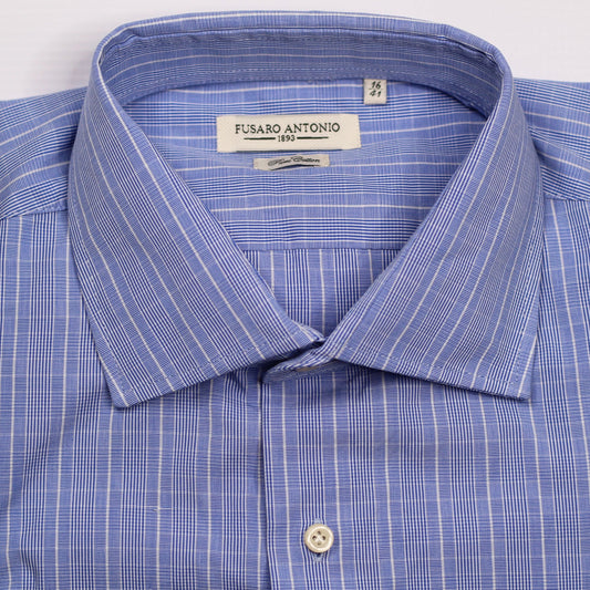 Shop Fusaro Antonio Men's Cotton Shirt in Prince of Wales Blue and White (CA24006) or browse our range of men's Italian clothing and shoes in leather in-store at Aliverti Cape Town, or shop online. We deliver in South Africa & offer multiple payment plans as well as accept multiple safe & secure payment methods.