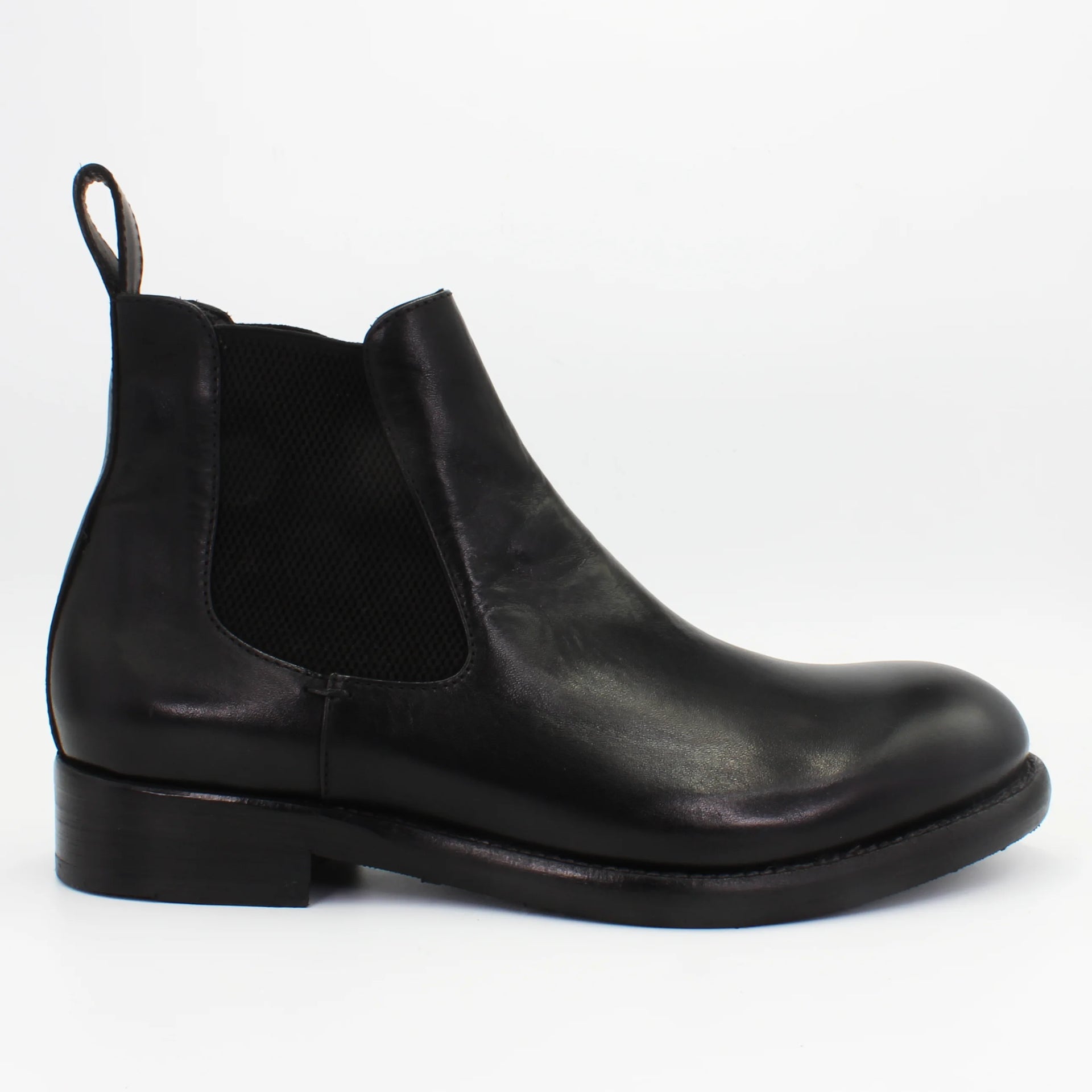Handmade Italian Leather Chelsea Boot in Nero Men Aliverti JPU36526 20