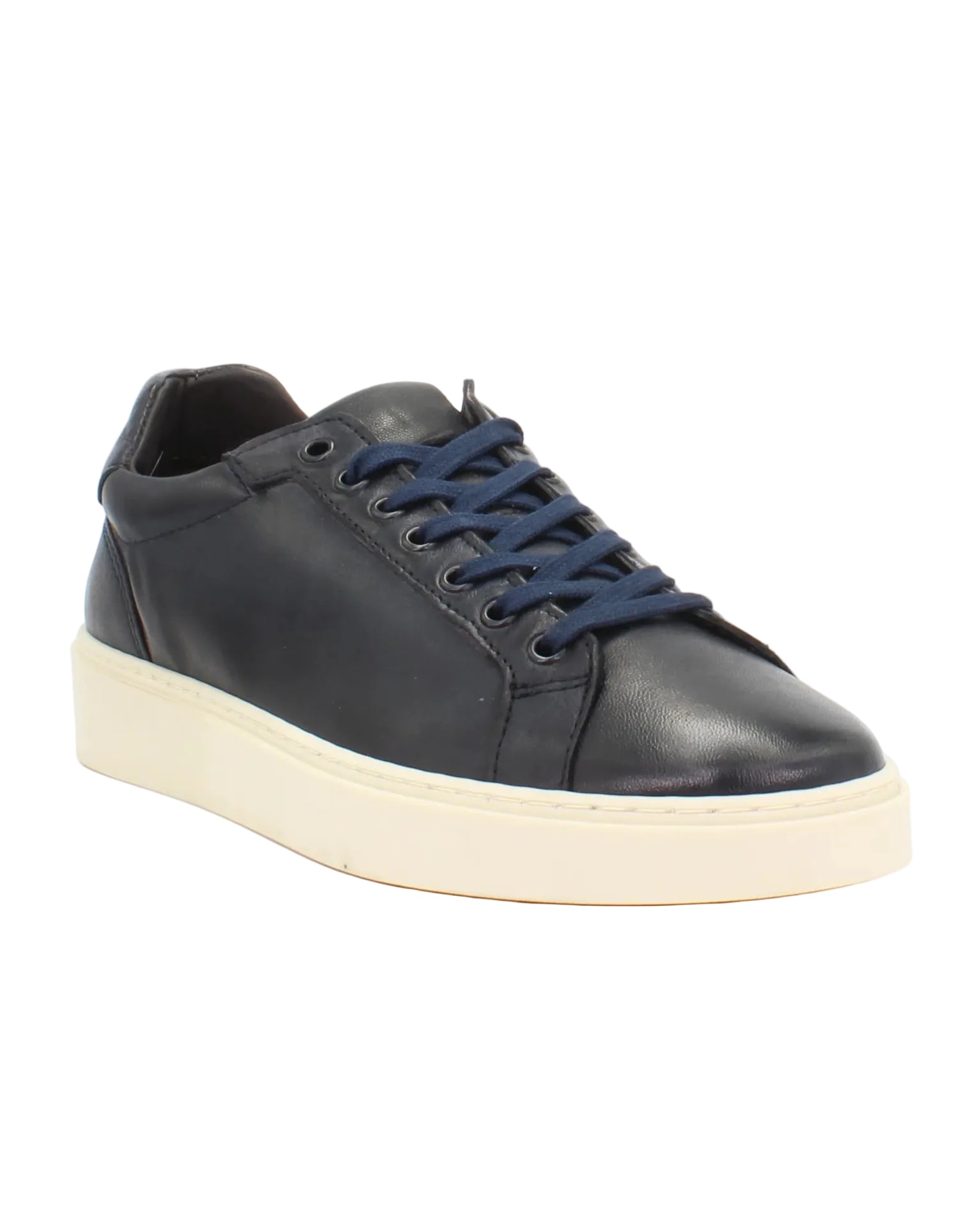 Handmade Italian Leather Sneakers in Blu | Men | Aliverti (COR1068)