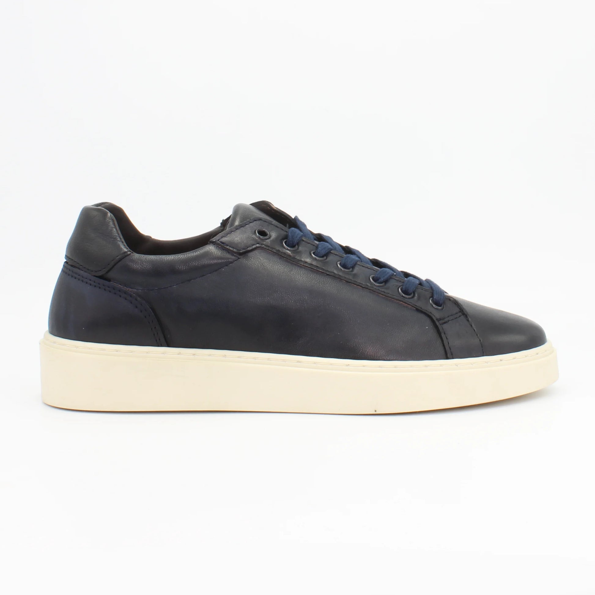 Handmade Italian Leather Sneakers in Blu | Men | Aliverti (COR1068)