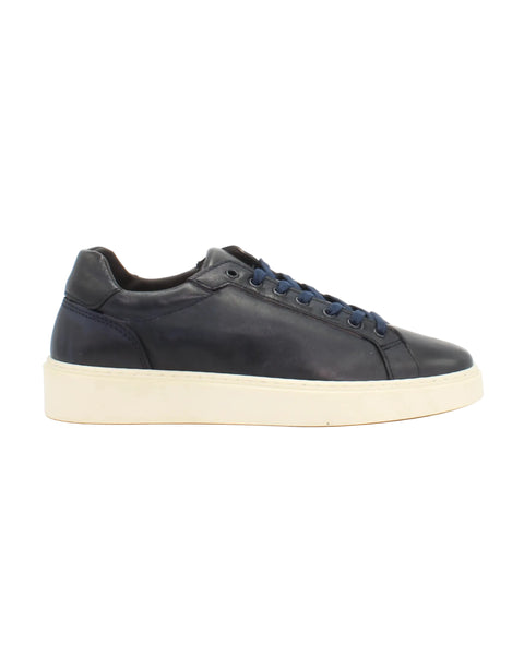Handmade Italian Leather Sneakers in Blu | Men | Aliverti (COR1068)