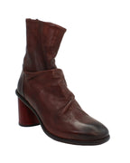 Women's Ankle Boot with 7.5CM Heel in Calf Leather Bruciato Brown (JPD35165/17)