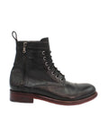 Men's genuine upper & sole leather Italian zip up ankle boot with double zip style in black made in Italy exclusively for Aliverti