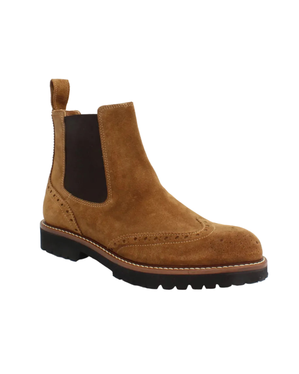 Women's Ankle Boot in Leather Suede Porto Camel (ACD918)