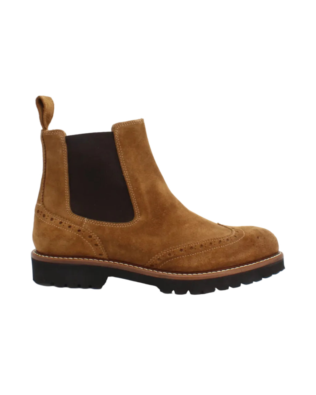 Women's Ankle Boot in Leather Suede Porto Camel (ACD918)