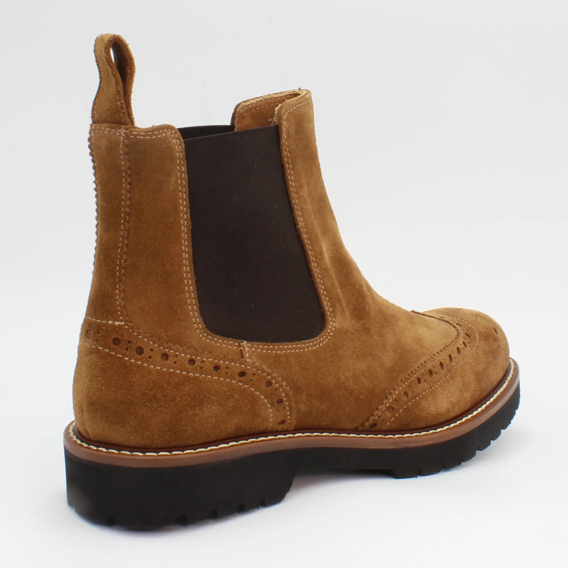 Women's Ankle Boot in Calf Leather Suede Porto Camel (ACD918)