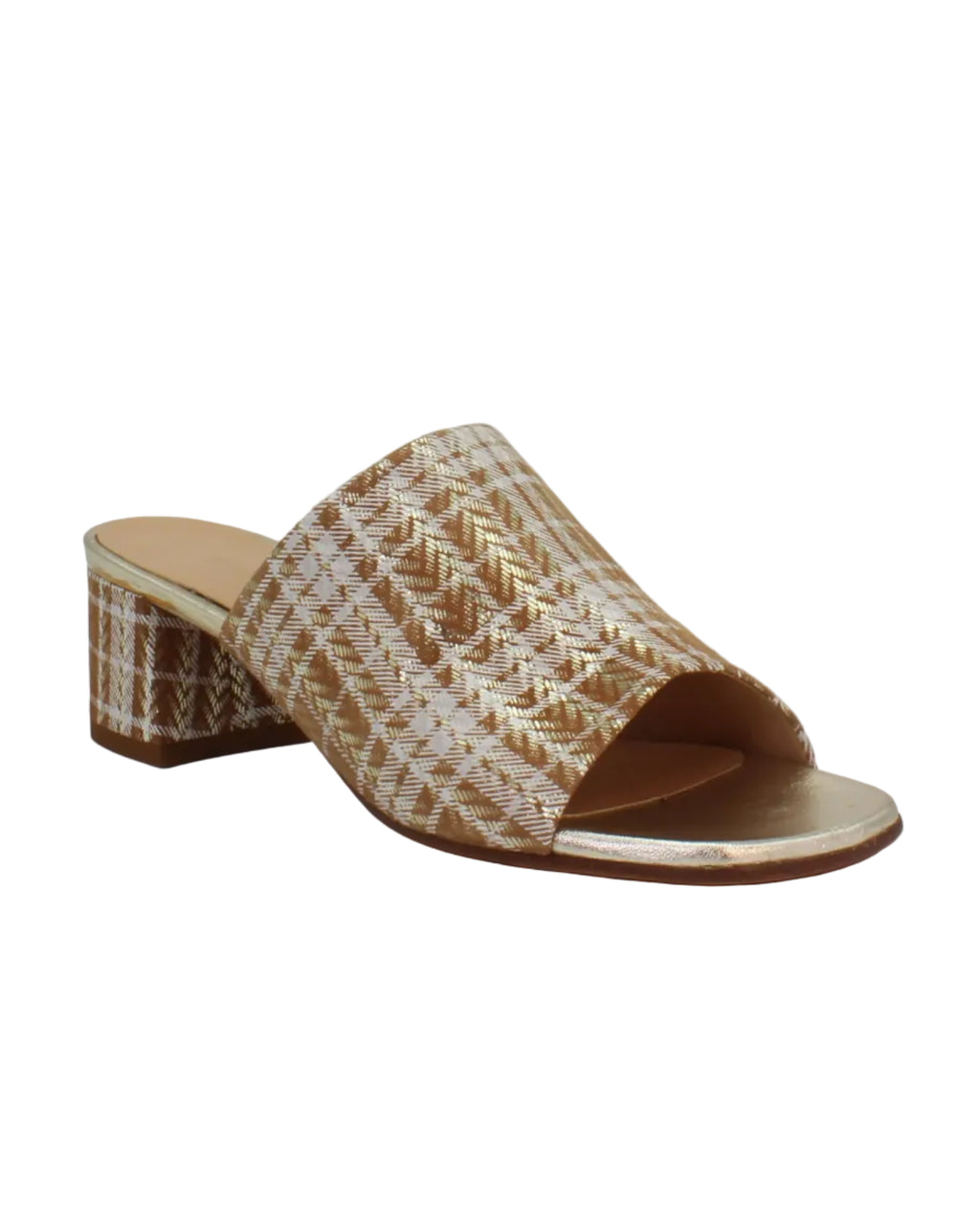 Ladies Elegant Slip-on. Genuine calf leather laminated upper and leather sole. Laminated heel, 3cm. Made in Italy.