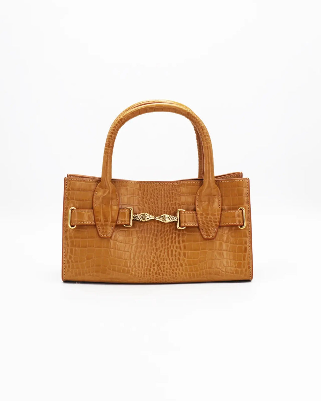 Mini bag made of precious lambskin with a crumpled effect and a delicate glossy finish, with double handles and a removable leather shoulder strap.


The bag is embellished on both the front and back with the iconic Tramontano archive accessory, in handcrafted gold-plated brass.
Top closure with magnet.

Microfiber lining.&nbsp;Gold-finish accessories.

Material:&nbsp;Moon lamb
Dimensions:&nbsp;25x13x10.5 cm