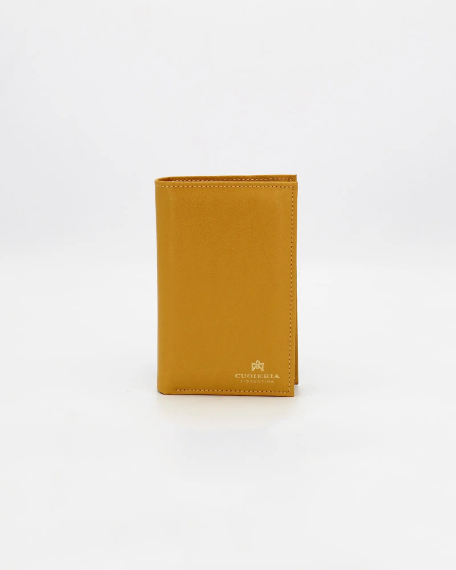 A small, lightweight wallet that can hold all the essentials. To have everything you need with you even on the most important evenings, without sacrificing style.

Internal details: double compartment with button closure, 6 credit card slots, 4 pockets, double bill compartment and zipped purse.
External details: gold embossed logo.
Lining: customised and internal slot in silk.

This soft full-grain calfskin, is worked to obtain an uniform grain, called tumbled leather. The remarkable fullness and roundness 