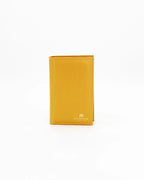 A small, lightweight wallet that can hold all the essentials. To have everything you need with you even on the most important evenings, without sacrificing style.

Internal details: double compartment with button closure, 6 credit card slots, 4 pockets, double bill compartment and zipped purse.
External details: gold embossed logo.
Lining: customised and internal slot in silk.

This soft full-grain calfskin, is worked to obtain an uniform grain, called tumbled leather. The remarkable fullness and roundness 