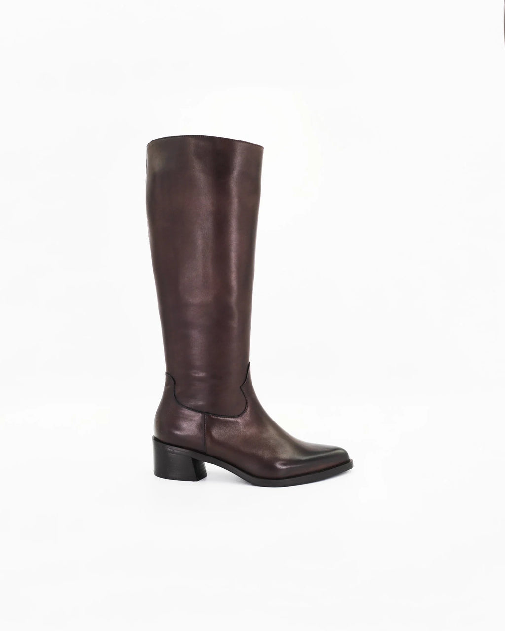 Women's Pointed Toe Boot in Calf Leather Dark Brown (GC1175)