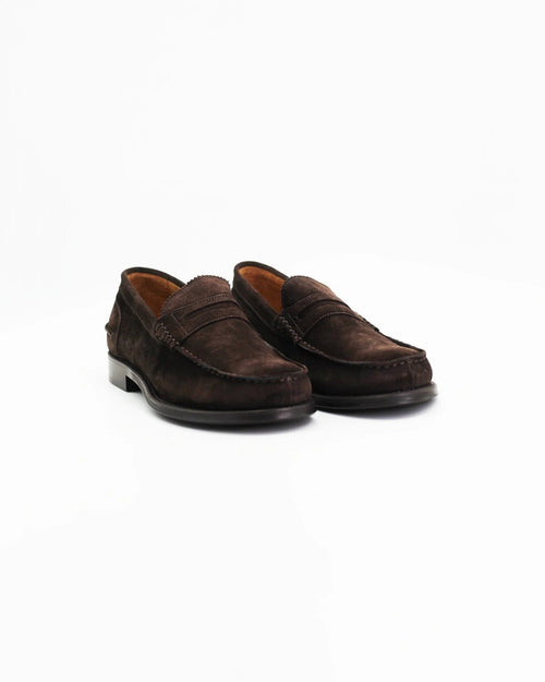 Men's Moccasin in Calf Leather Suede Testa Di Moro (BRU8826)
