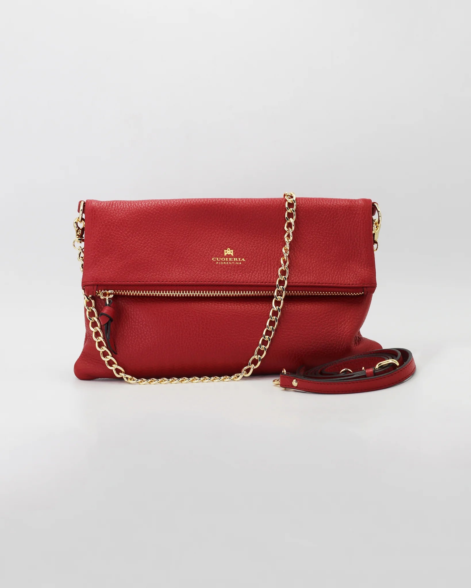 Cuoieria Fiorentina Clutch Envelope Bag in Leather Rosso (B000001933230)