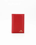 A small, lightweight wallet that can hold all the essentials. To have everything you need with you even on the most important evenings, without sacrificing style.

Internal details: double compartment with button closure, 6 credit card slots, 4 pockets, double bill compartment and zipped purse.
External details: gold embossed logo.
Lining: customised and internal slot in silk.

This soft full-grain calfskin, is worked to obtain an uniform grain, called tumbled leather. The remarkable fullness and roundness 
