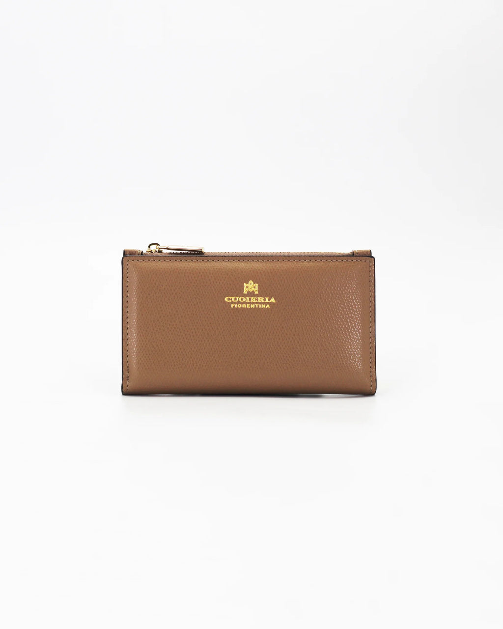 Cuoieria Fiorentina Vertical Card Holder in Calf Leather Desert P0000D1010420