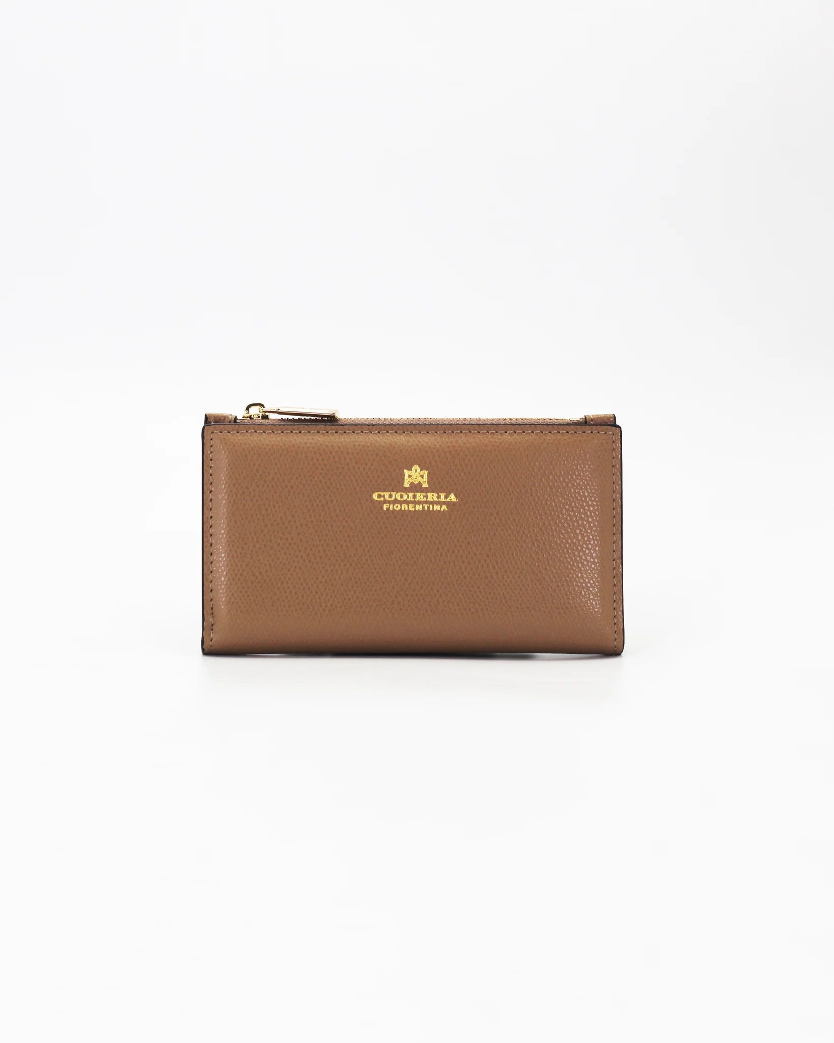 Cuoieria Fiorentina Vertical Card Holder in Calf Leather Desert P0000D1010420