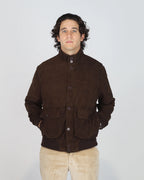 Composition: Premium Suede-Effect Fabric

Colour: Testa Di Moro

Style: Bomber Jacket

Fit: Regular

Collar: Ribbed Crew Neck&nbsp;

Details: Ribbed Cuffs and Hem, Zip Fastening

The Fusaro Antonio Bomber Jacket in Testa Di Moro (Dark Brown) is a wardrobe essential that bridges smart and casual effortlessly. Crafted in a luxurious suede-effect fabric, the rich cognac tone adds warmth and depth to any outfit. Featuring a classic zip-through silhouette with ribbed cuffs, collar and hem, this jacket offers a c