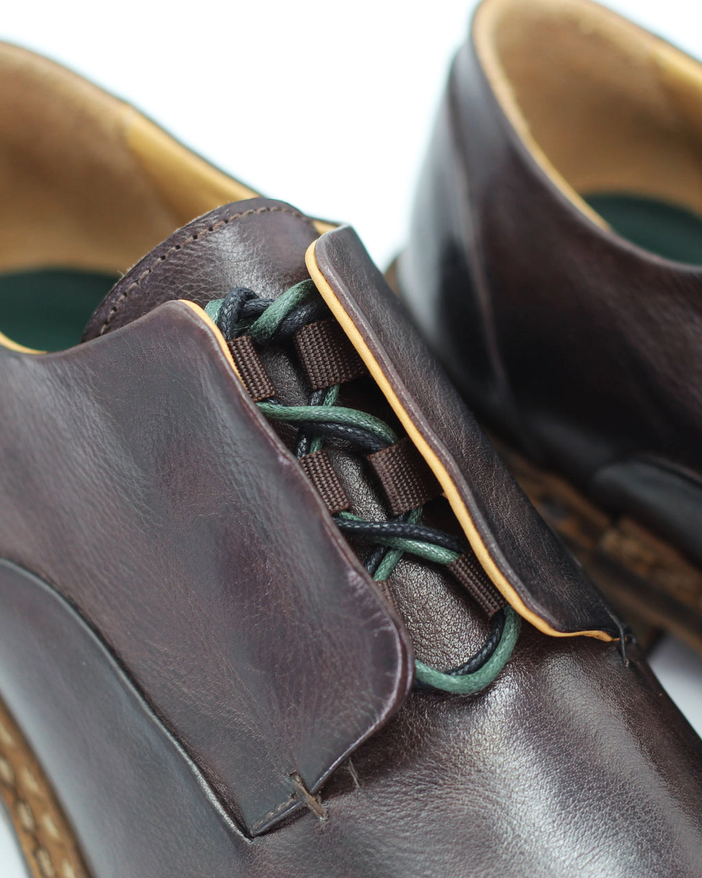 Men's Derby in Leather Bronzato Dark Brown