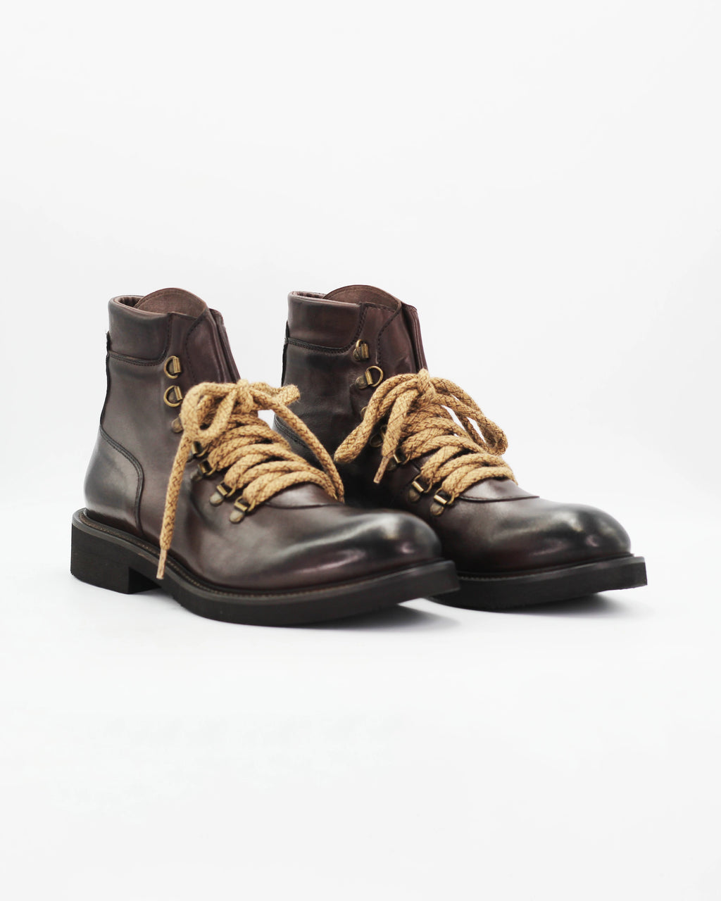 Women's Mountain Lace-up Boot in Leather Bronzato Dark Brown