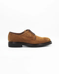 The Men's Derby in Leather Suede Castoro Beige&nbsp;is a relaxed take on the classic dress shoe. The soft tan suede upper gives it a warm, textured feel, while the clean derby silhouette keeps it smart enough for the office and casual enough for the weekend.

A wardrobe staple that pairs effortlessly with chinos, cords, or dark denim.
&nbsp;
Style: Derby
Feature: Light Sole
Colour: Castoro Beige
Material: Calf Leather Suede
Sole Material: Rubber

Code: MER8097

Made in Italy