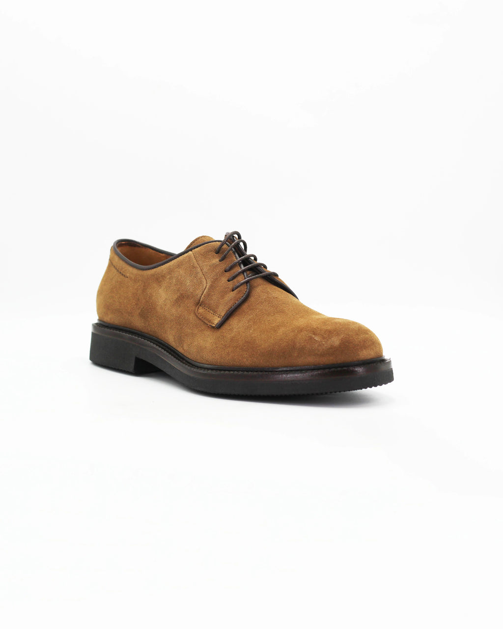 The Men's Derby in Leather Suede Castoro Beige&nbsp;is a relaxed take on the classic dress shoe. The soft tan suede upper gives it a warm, textured feel, while the clean derby silhouette keeps it smart enough for the office and casual enough for the weekend.

A wardrobe staple that pairs effortlessly with chinos, cords, or dark denim.
&nbsp;
Style: Derby
Feature: Light Sole
Colour: Castoro Beige
Material: Calf Leather Suede
Sole Material: Rubber

Code: MER8097

Made in Italy