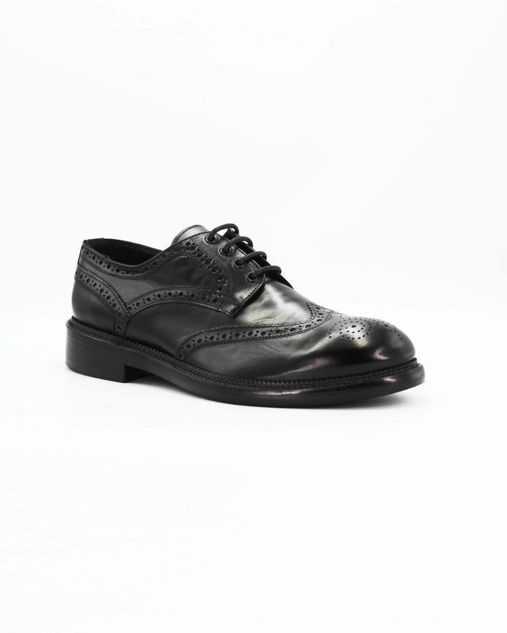Men's Chunky Derby Shoe in Leather Black
