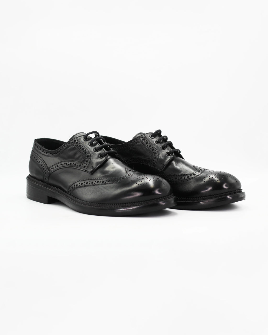 Men's Chunky Derby Shoe in Leather Black