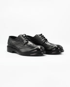 Men's Chunky Derby Shoe in Leather Black