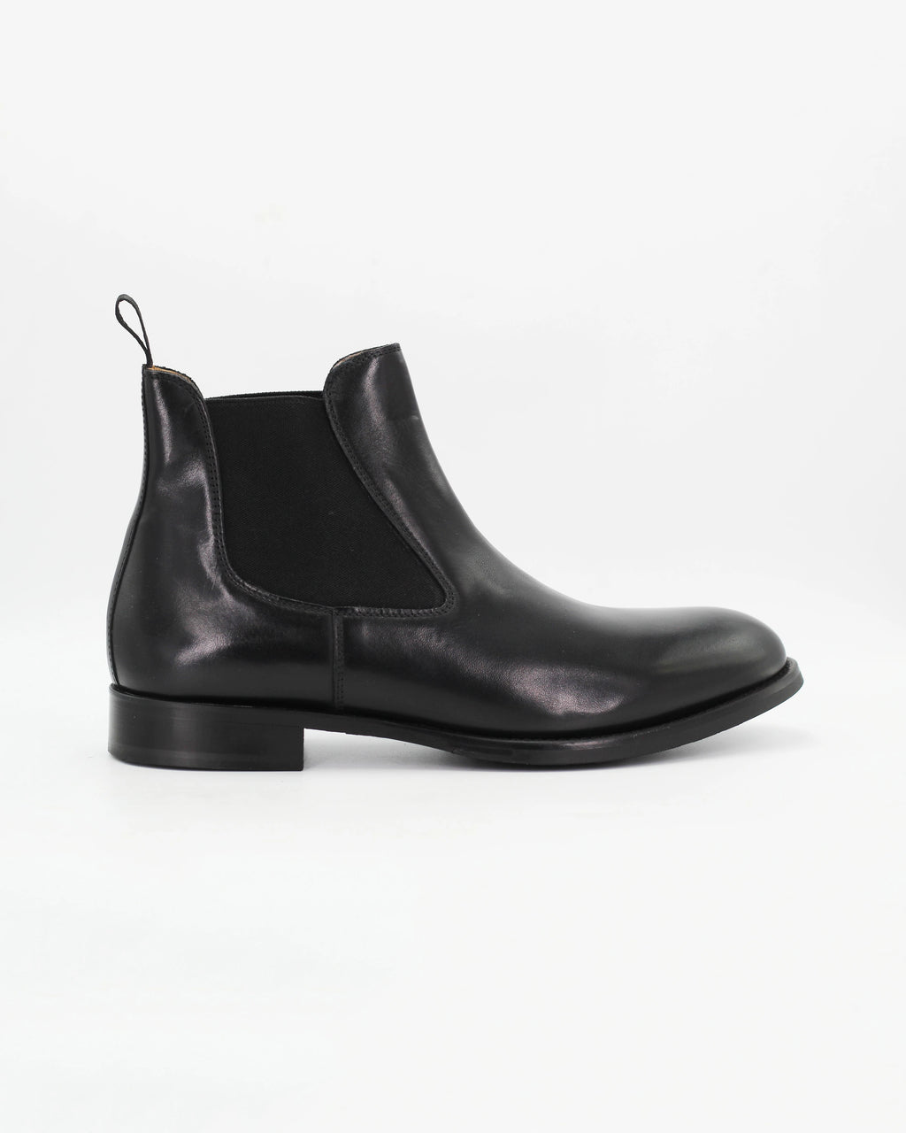 Men's Chelsea Boot in Leather Black | BRU12076