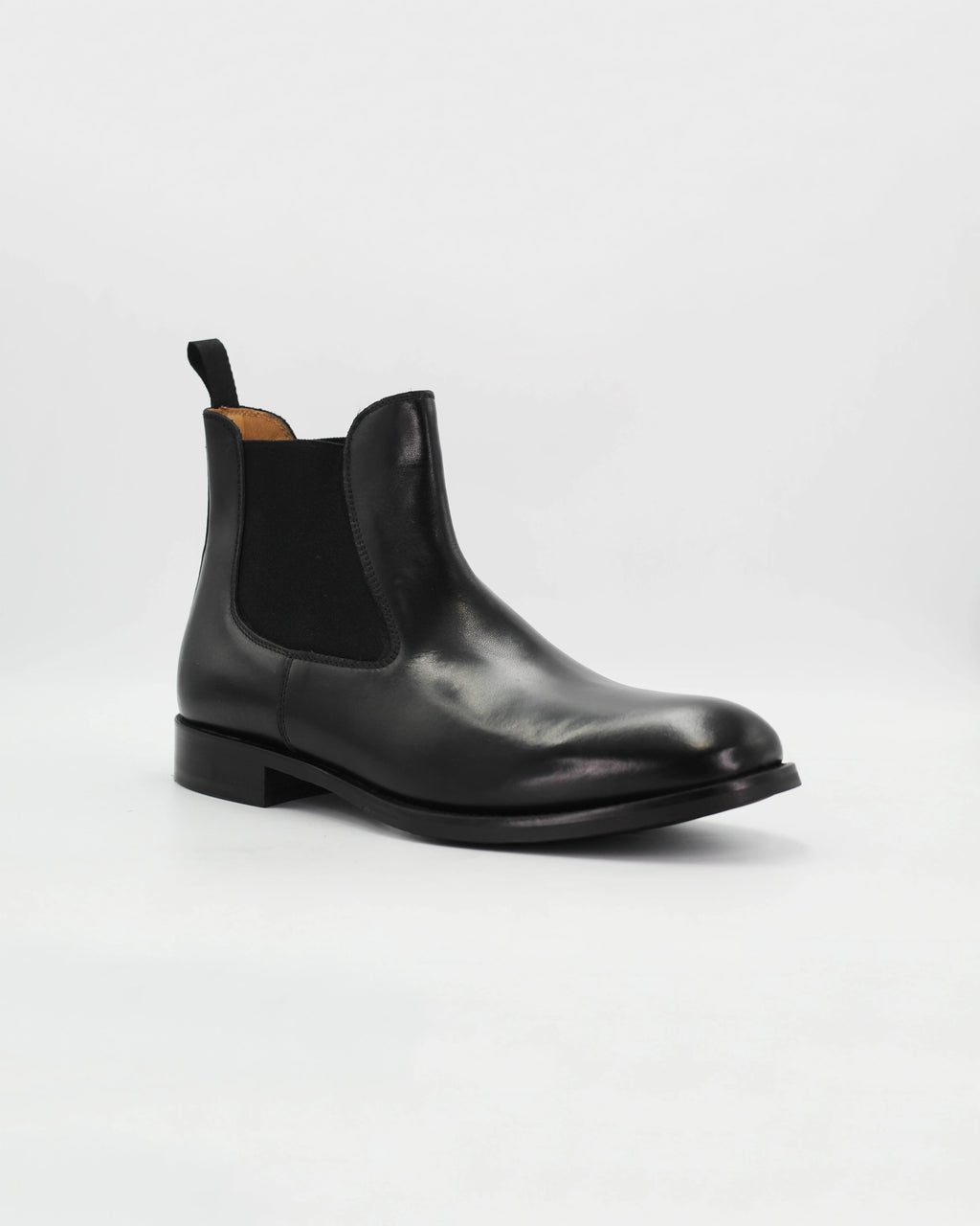 Men's Chelsea Boot in Leather Black | BRU12076
