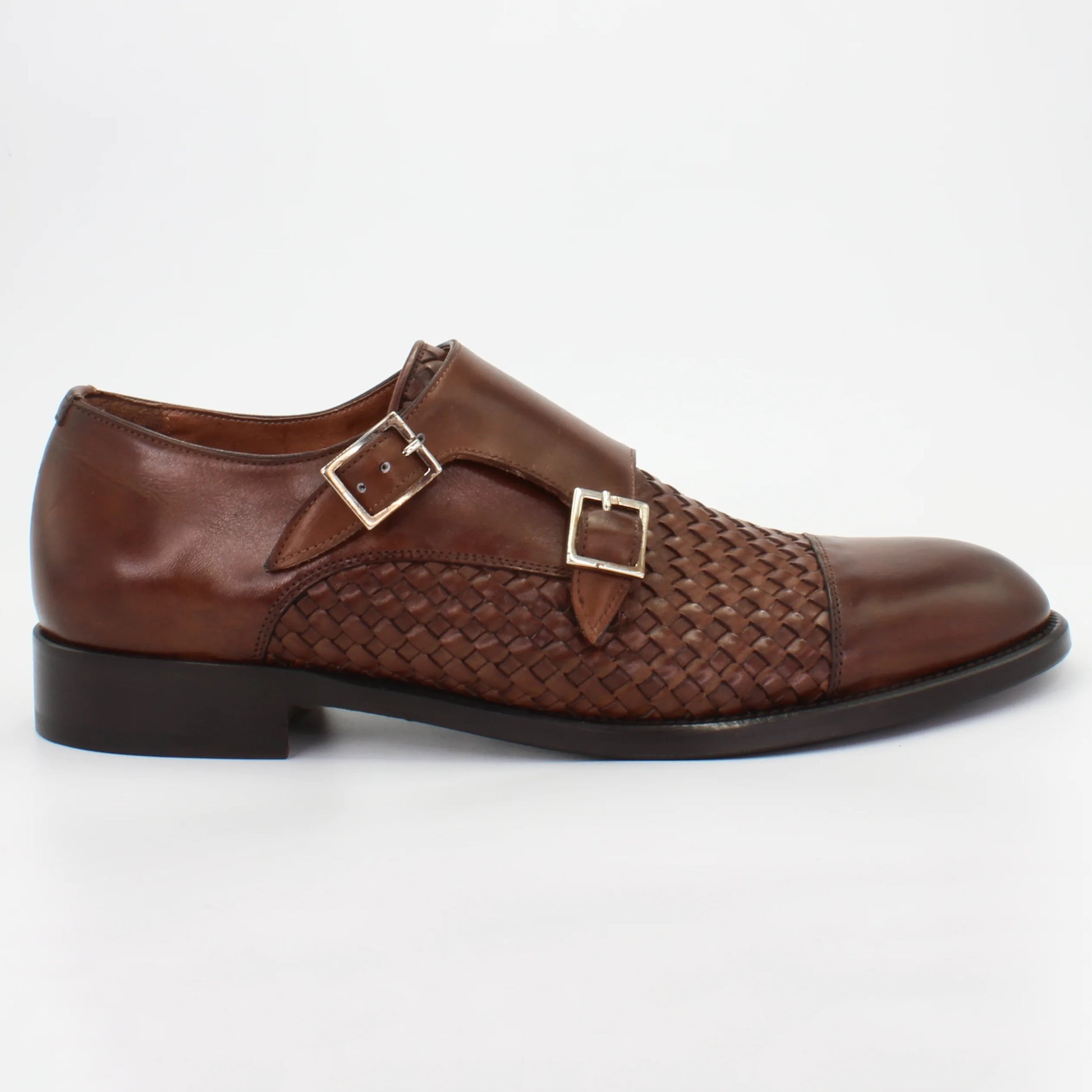 Shop Handmade Italian Leather woven monk strap in testa di moro (BRU11285) or browse our range of hand-made Italian shoes for men in leather or suede in-store at Aliverti Cape Town, or shop online. We deliver in South Africa & offer multiple payment plans as well as accept multiple safe & secure payment methods.