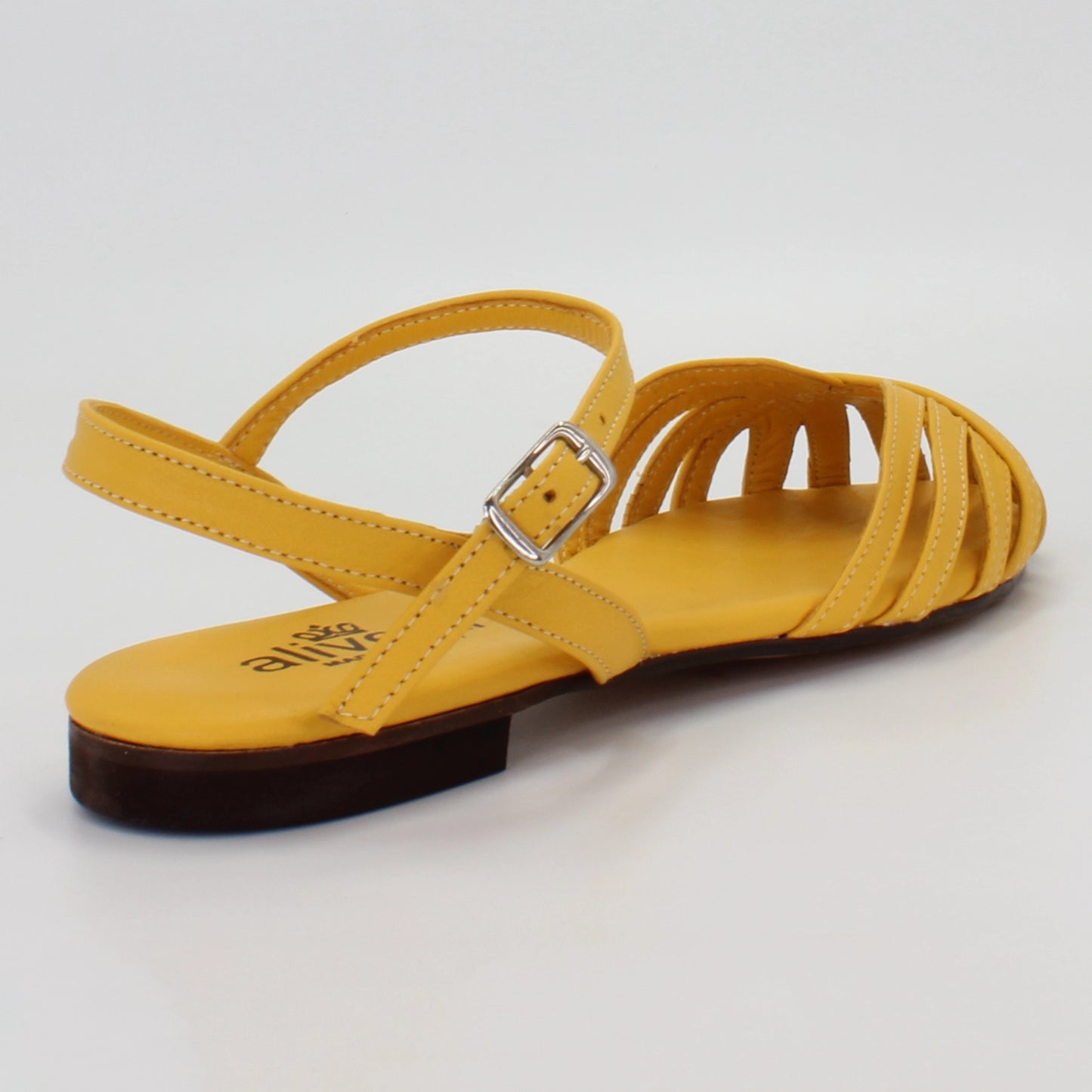 Shop Handmade Italian Leather sandal in giallo (G500) or browse our range of hand-made Italian shoes in leather or suede in-store at Aliverti Cape Town, or shop online. We deliver in South Africa & offer multiple payment plans as well as accept multiple safe & secure payment methods.