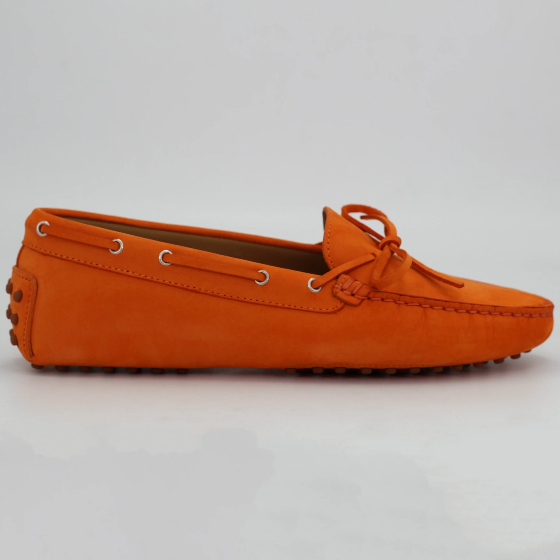 Footwear Orange Driving Shoes Handmade Italian Leather Moccasin In Orange Women Aliverti