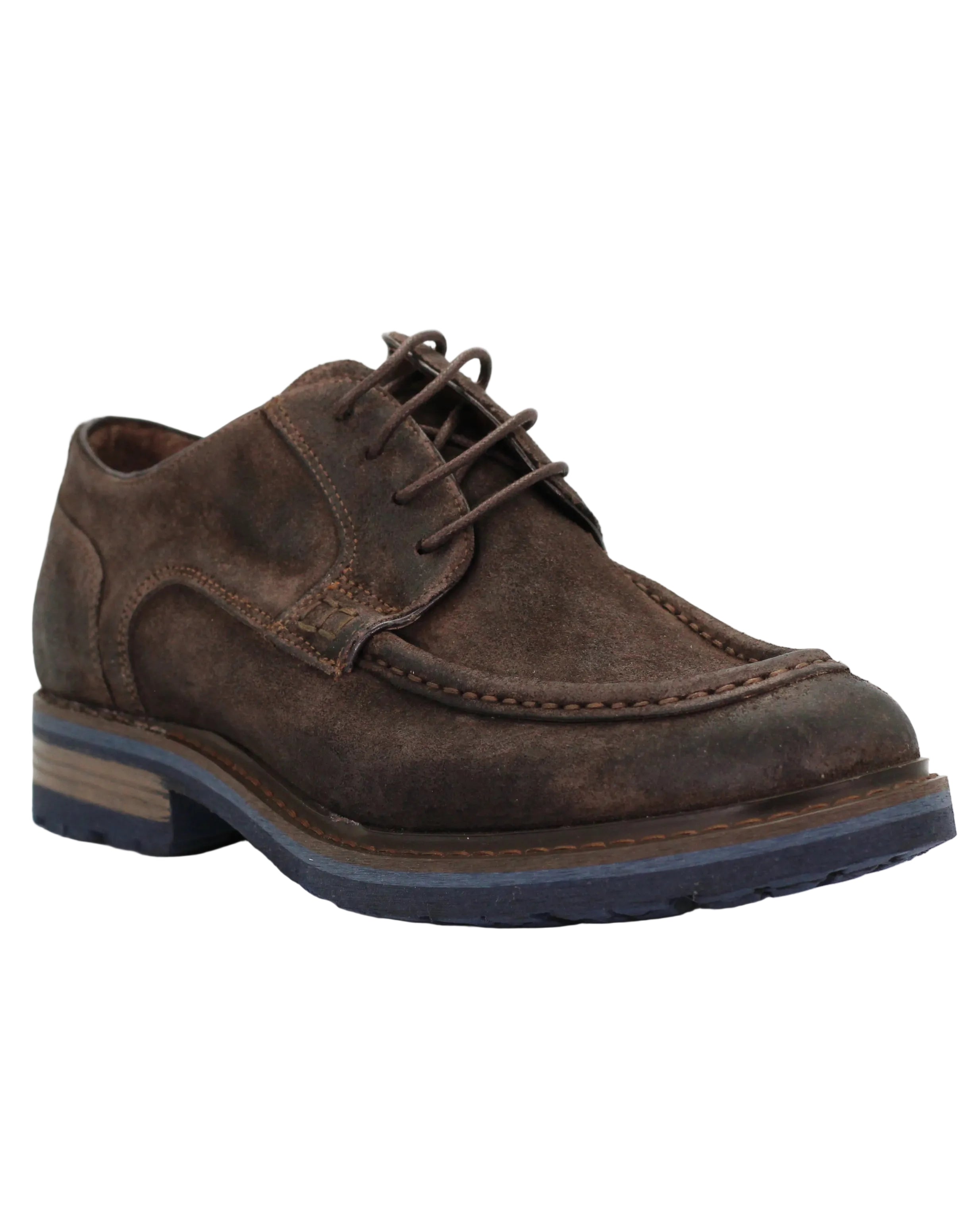 Handmade Italian leather Lace-up Derby Shoe in Espresso | men