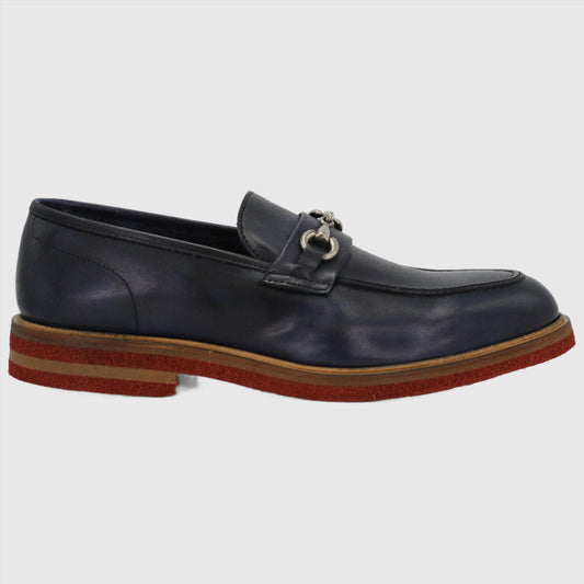 Shop Handmade Italian Leather  Moccasin (GRD1312/2) with horse-bit in Blu or browse our range of hand-made Italian shoes in leather or suede in-store at Aliverti Cape Town, or shop online. We deliver in South Africa & offer multiple payment plans as well as accept multiple safe & secure payment methods.