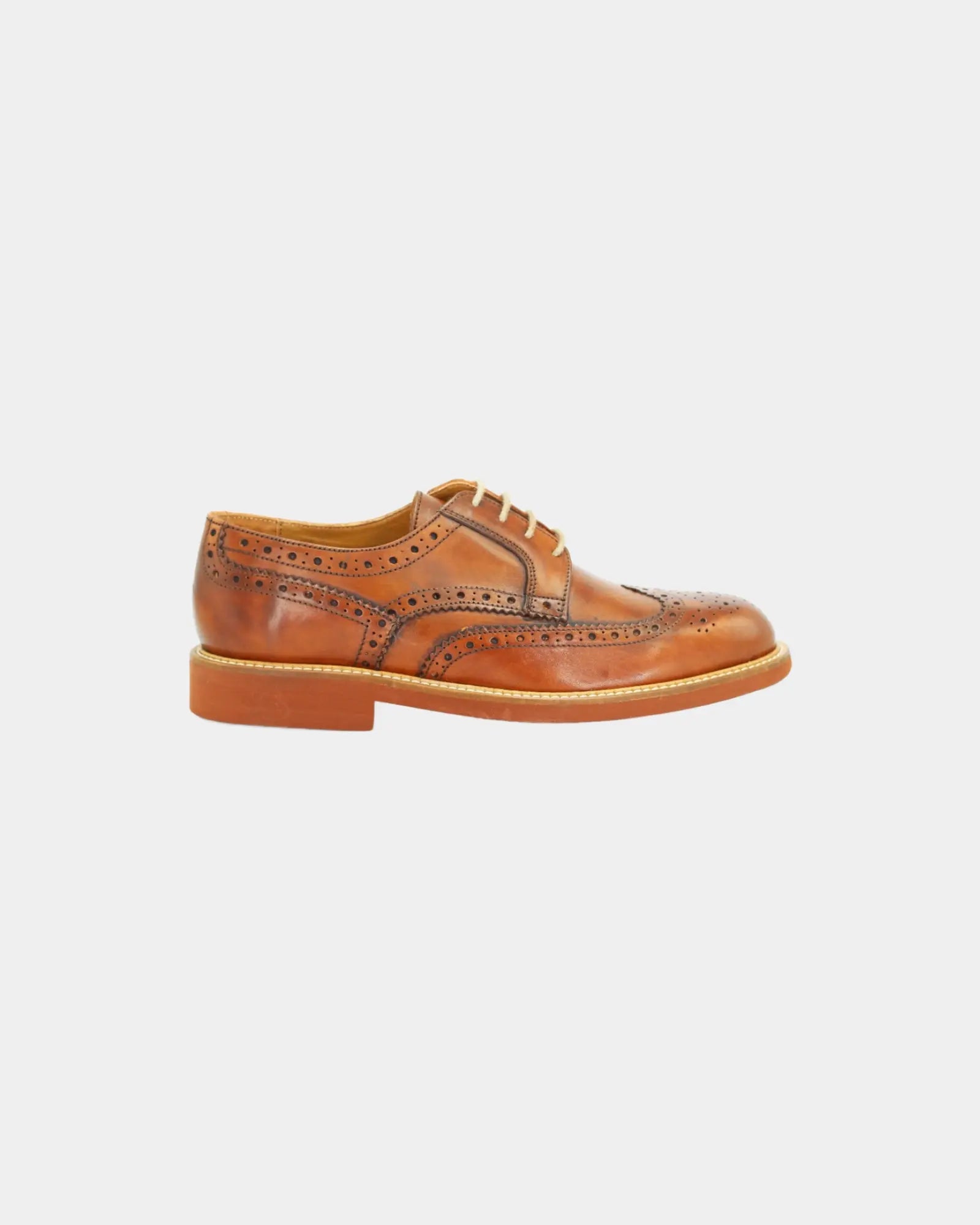 Men's Derby Brogue in Leather Cuoio (GRU1007D)