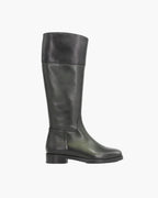 Shop Handmade Italian Leather two toned equestrian boot in jade and black  (GC2060)  in leather or suede in-store at Aliverti Cape Town, or shop online. We deliver in South Africa & offer multiple payment plans as well as accept multiple safe & secure payment methods.