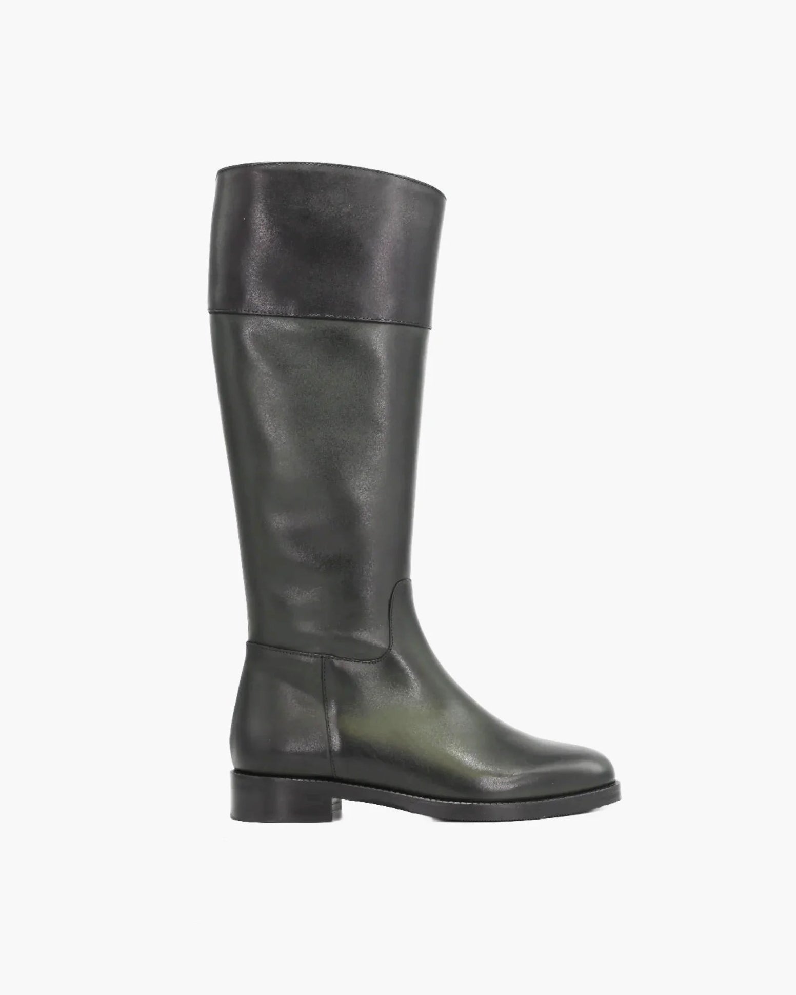 Shop Handmade Italian Leather two toned equestrian boot in jade and black  (GC2060)  in leather or suede in-store at Aliverti Cape Town, or shop online. We deliver in South Africa & offer multiple payment plans as well as accept multiple safe & secure payment methods.