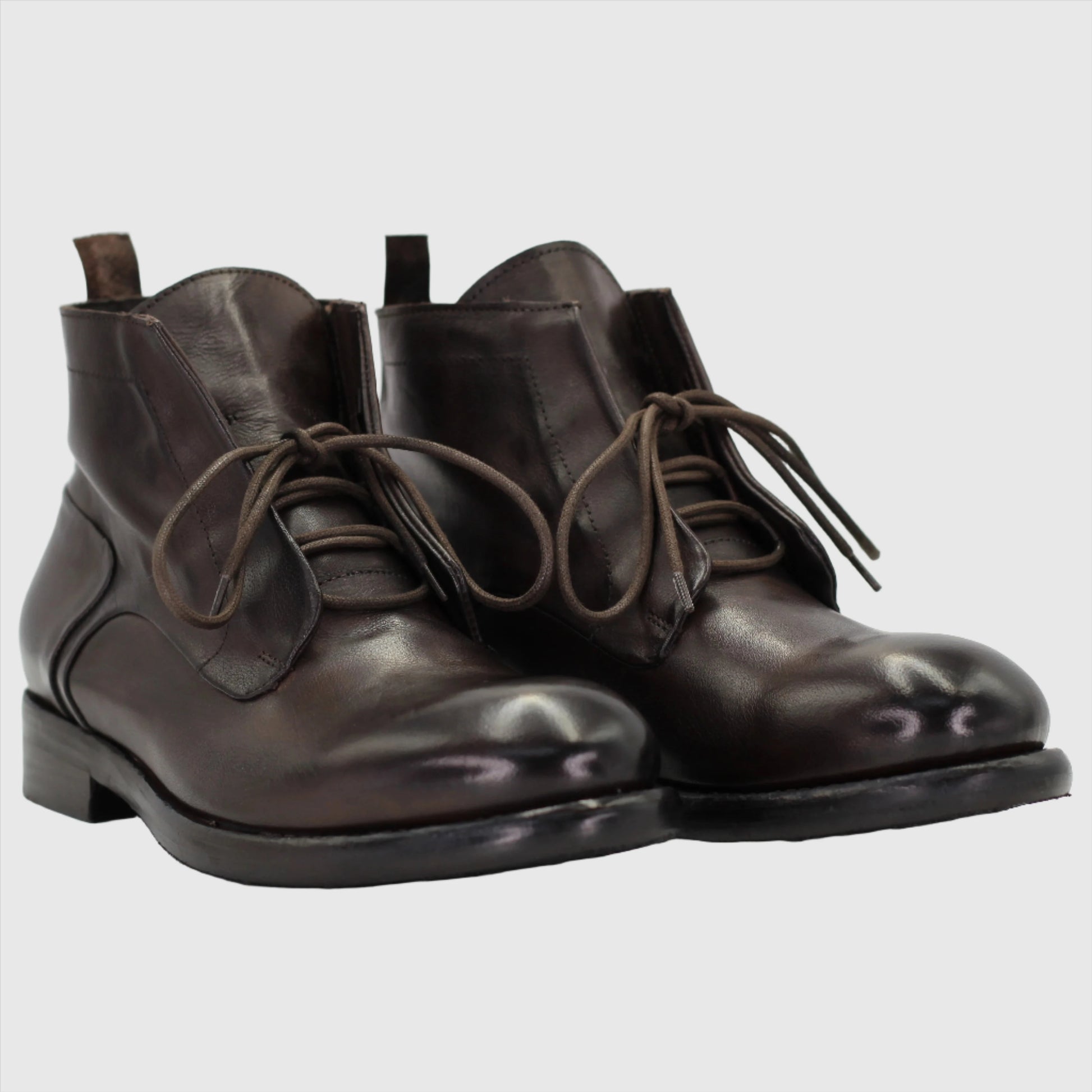 Men's Lace-Up Ankle Boot in Calf Leather Testa Di Moro women